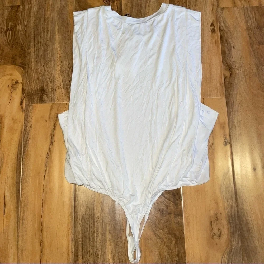 JEAN ATELIER Allegra Bodysuit In White Size Medium NWT - Picture 5 of 9
